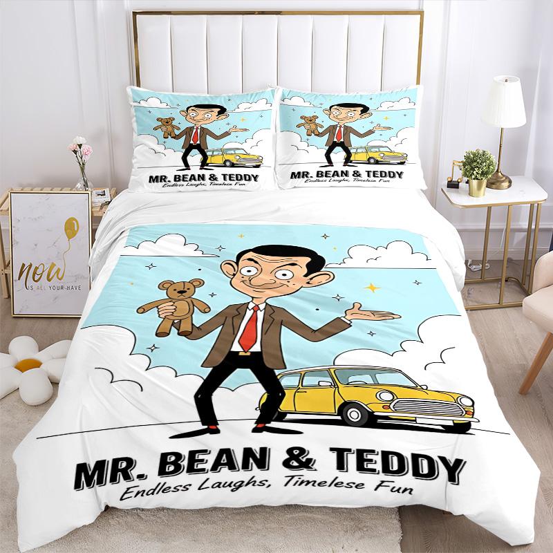 Набор постельного белья Mr Bean'S Endless Journey 3 шт. Пододеяльник с 2 наволочками Домашний подарок на день рождения