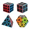 4 шт. Головоломка на скорость Детская Взрослая Изысканная Забавная Портативная АБС-пластик Наклейка из углеродного волокна Игрушка-головоломка на скорость
