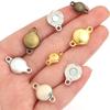 5pcs/lot Alloy Magnetic Buckles Gold Flat Round End Clasps Connectors For DIY Craft Bracelet Necklace Jewelry Making Accessories