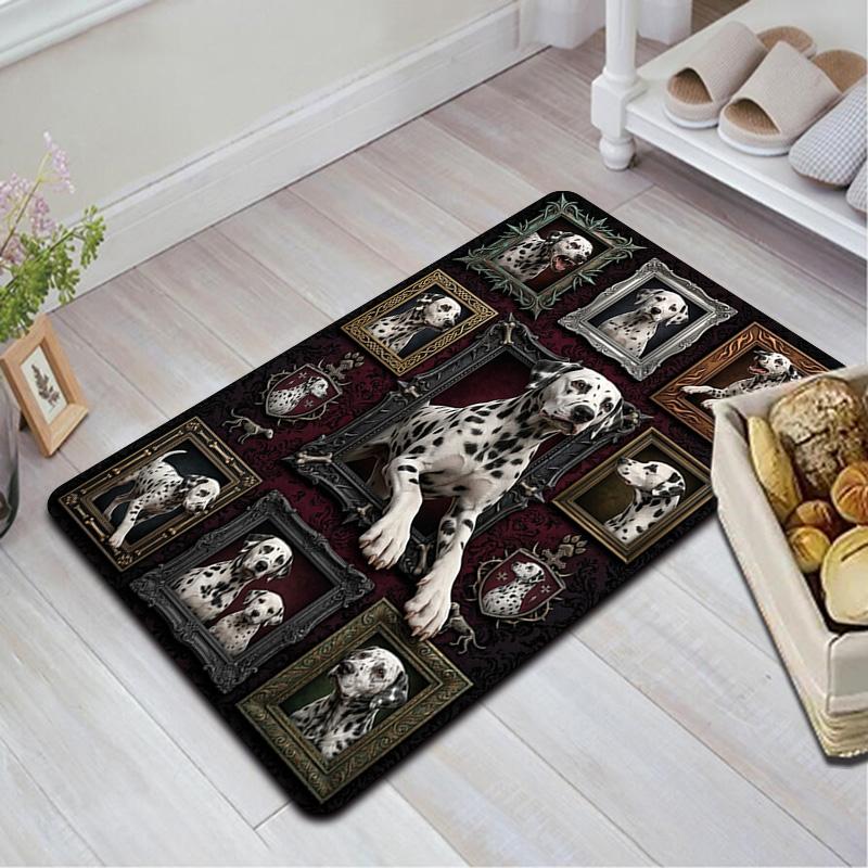 Dalmatian Legacy Frames Pattern Rug Floor Mat for Living Room or Bedroom Soft and Comfortable Carpet a Gift for Birthday and Holiday.
