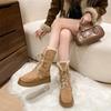 Модная обувь Зимние сапоги Женские сапоги-Женские Роскошные Дизайнерские Плюшевые Австралия 2024 Утепленные Модные Меховые Осенние Снежные Лолита Женские Сапоги Бренд