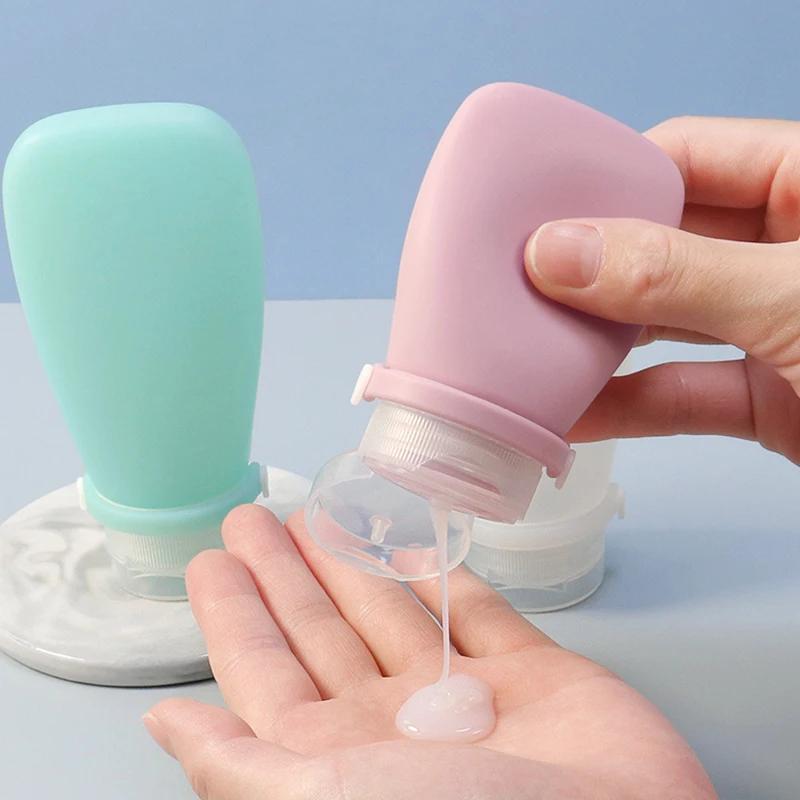 1/2pcs Soft Silicone Travel Bottles 30/60/90ml Empty Squeeze Tubes For Lotion Leakproof Skin Care Products Container Travel