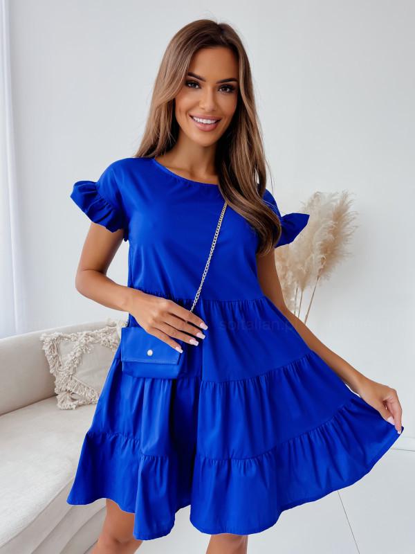 2022 Summer Flare Sleeve Crew Neck Irregular Hem Dress