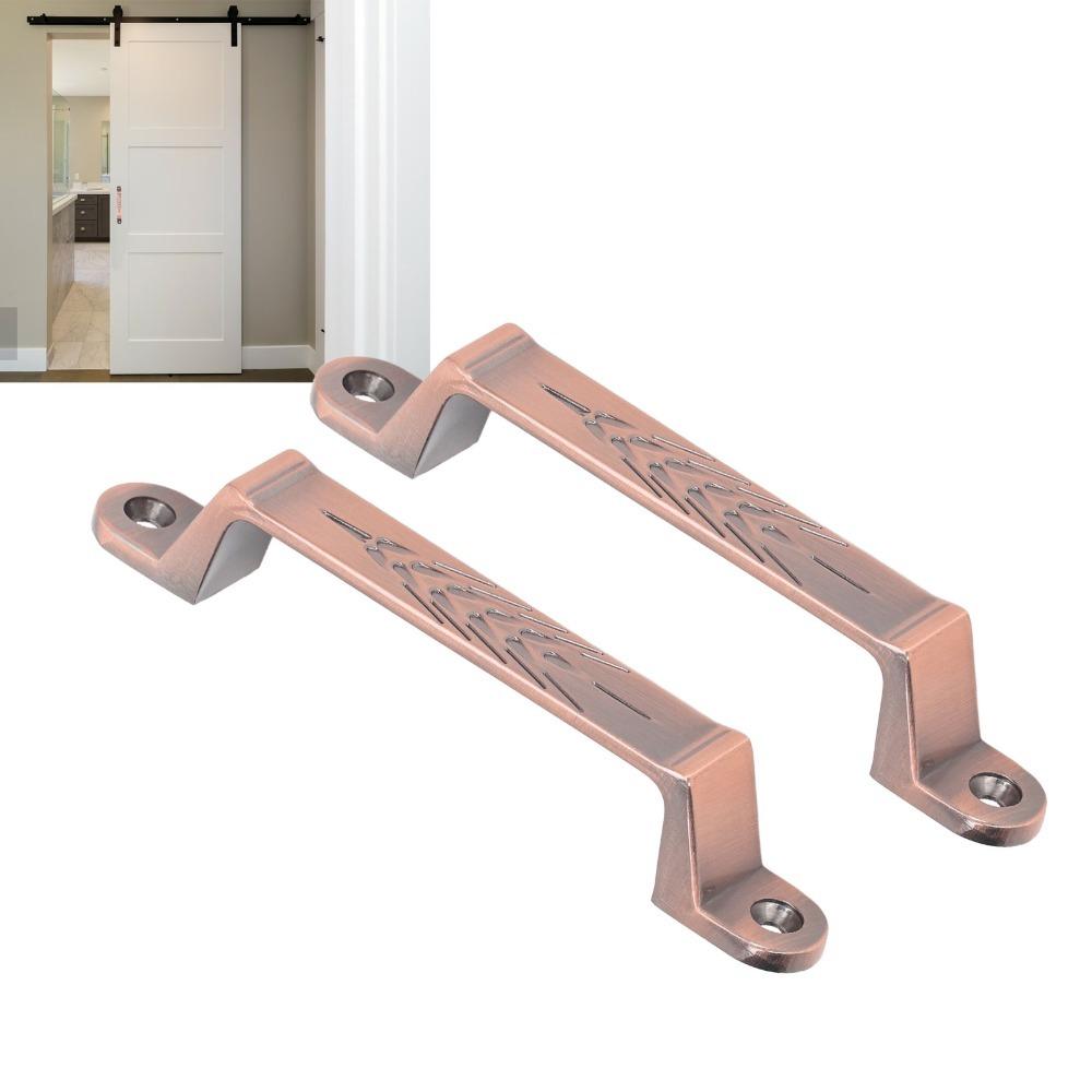2pcs Easy Install Barn Door Pulls With Screws Sliding Door Pulls Heavy Door Handles Cabinet