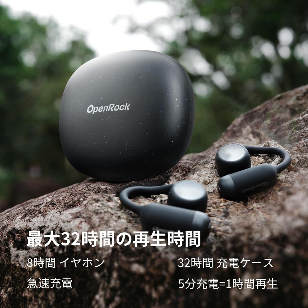 OpenRock S2 Wireless Bluetooth Ear IPX5 Multipoint ENC Call Noise 32 Hours Continuous App Sports Earphones Open-Ear Earphones 6.0, Non-Blocking
