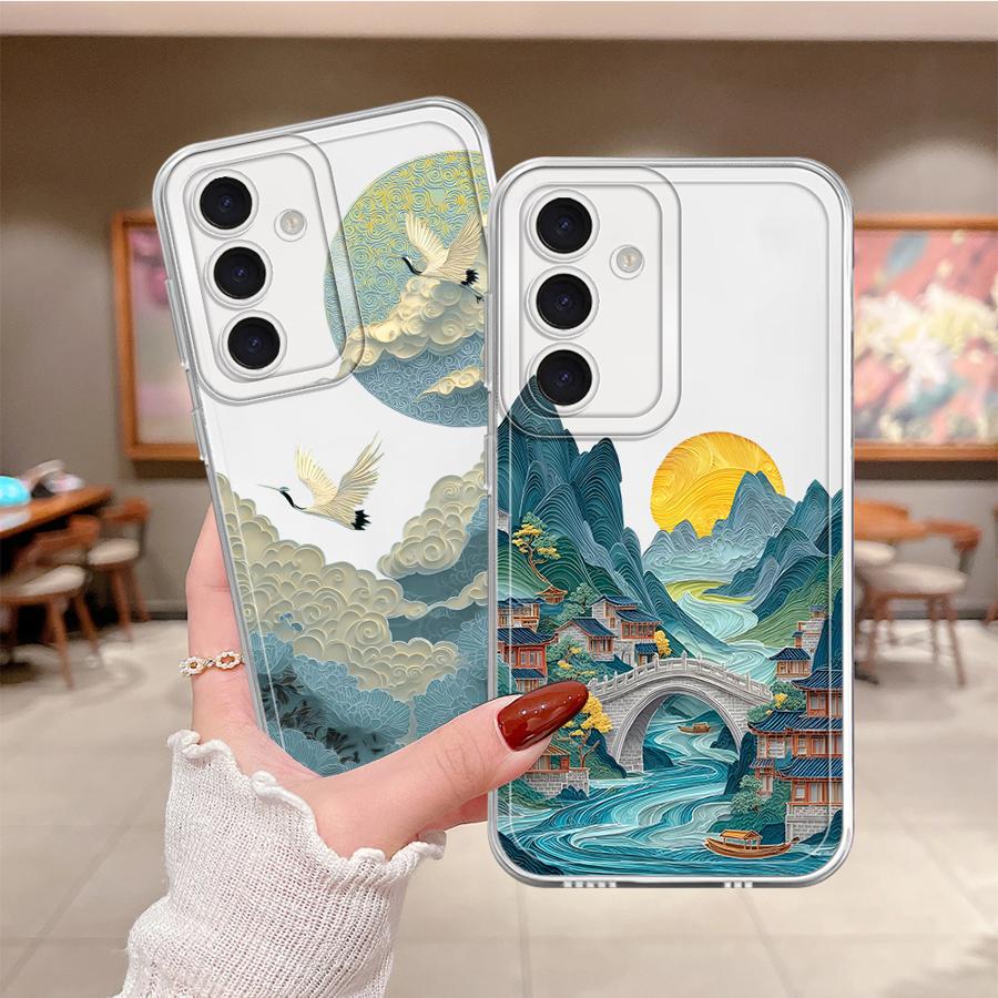 Чехол для телефона Samsung Galaxy A57 A34 A35 A36 A37 A56 A26 A24 A52 A54 A15 A52 A17 A25 A51 A14 A16 A55 A31 A23 Горный Арт