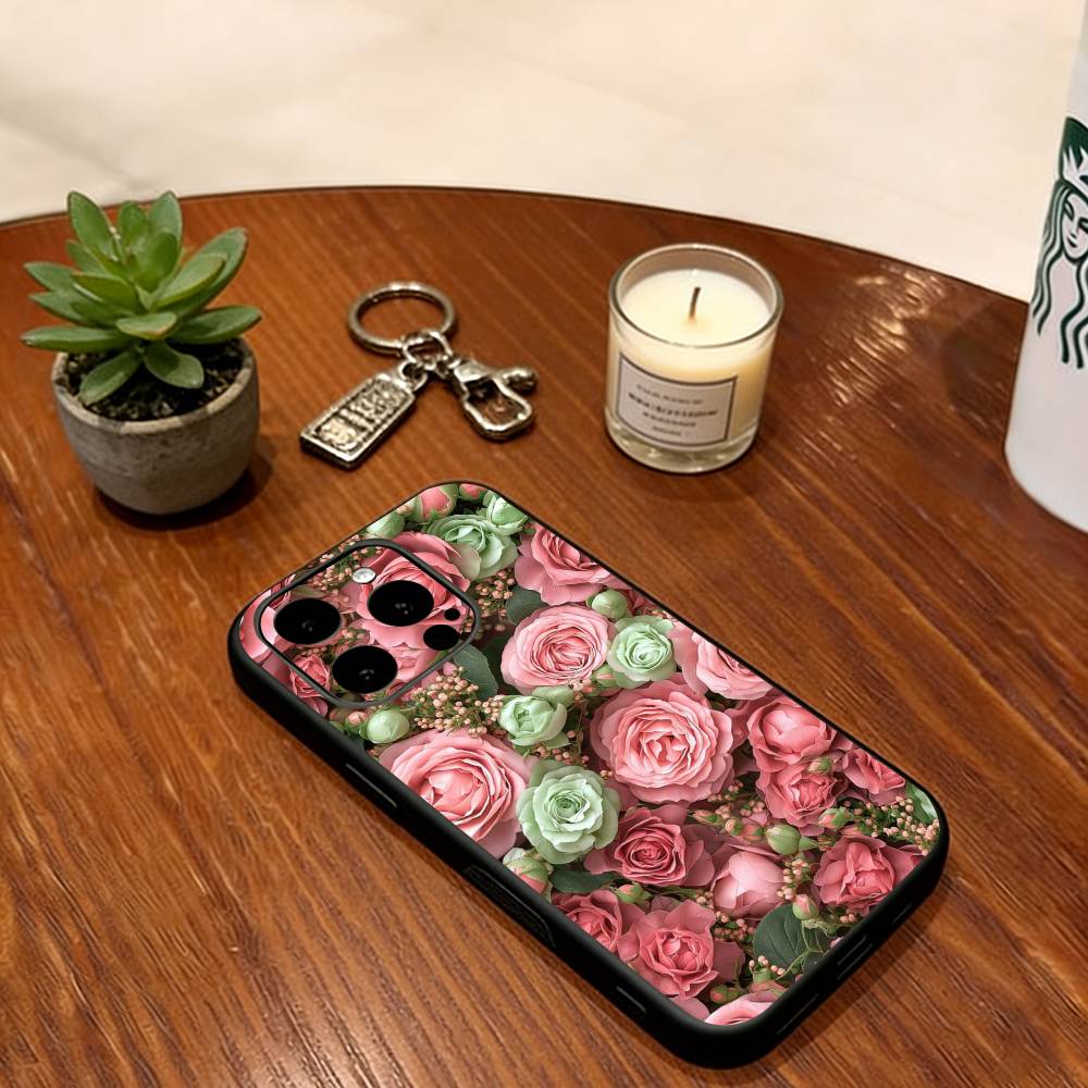Цветочный чехол для телефона Силиконовый Мягкий Для IPhone 17 16 15 14 13 12 11 X XR Plus Pro Max Plus