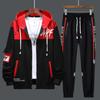 Men Tracksuits 2 Piece Sweat Suits Mens Zipper Cardigan Printing Sweatshirts Sweatpants Sets Sports Clothing