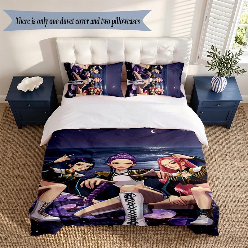 HUNTRIX Комплект постельного белья из 3 предметов Мягкое одеяло из микрофибры Наволочки Удобное постельное белье для декора спальни