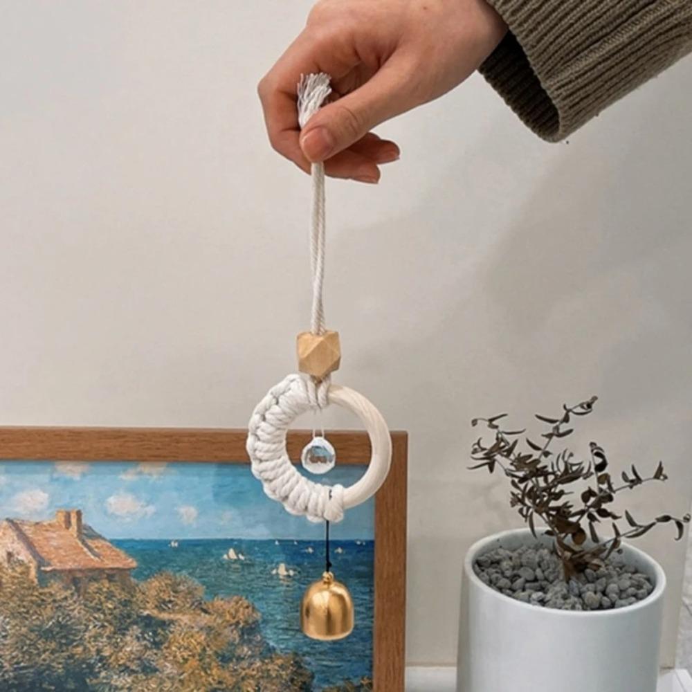New Weaving Rope Wind Chimes Wall-mounting Pendants Wall Wooden Door Pendant Saves Space Hangings Kid Room Window Decors