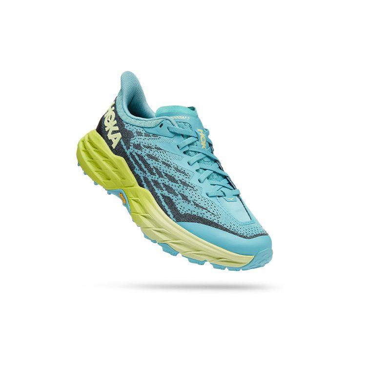 HOKA Speedgoat 5 Coastal Shade Green Glow Женские Кроссовки Синие 1123158-CSGG