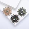 Ainiveni Snowflake Crystal Flower Brooch, Luxury Atmospheric Suit Coat Accessories Pin Brooch