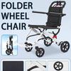 Lightweight Foldable Flight Transit Aluminium Wheelchair Portable Elderly Disable Old People Hand Push Travel Trolly