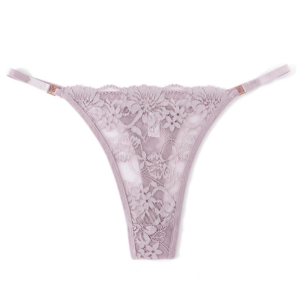 Ladies' Low Waisted Underwear With Hollowed Out Comfort, Lace Lace Lace Sexy Underwear, Thong