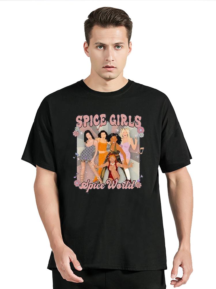 Новая женская футболка унисекс Spice Girls Мода Кино Искусство Мультяшный Персонаж Графическая Футболка Одежда Оверсайз Топы Футболки