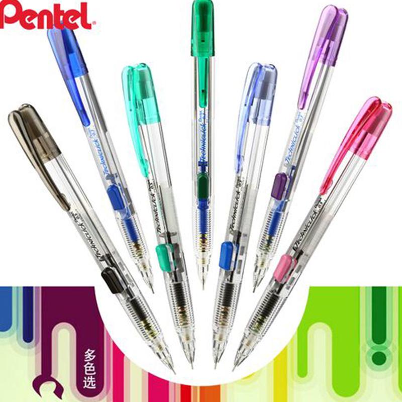 Япония Pentel Набор стержней для механического карандаша, Нескользящий цветной корпус, Боковая кнопка, Автоматические карандаши, Полезные школьные принадлежности для учеников