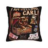 Pillow Case I Am Yelling Carl Donut Cat Meme Square Pillow Cover For Sofa Couch Bed Living Room Kawaii Pillowcases