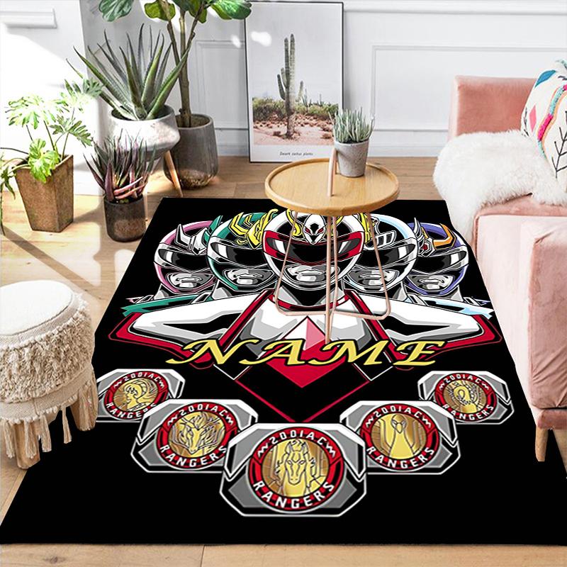 Custom 1Pc Power Ranger Action Rug Office Carpet Indoor Outdoor Entrance Doormat Nonslip Soft And Comfortable Living Room D2915219