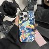 Роскошный Чехол для Телефона с Цветочным Дизайном Для iPhone 16 15 14 13 12 11 Pro Max Серый Черный Матовый Лазерный Металлик Аврора Funda