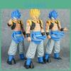 Dragon Ball Гогета Желтые и Синие Волосы Поднятая Рука Большой Палец Вверх Поза Модель для Поклонников