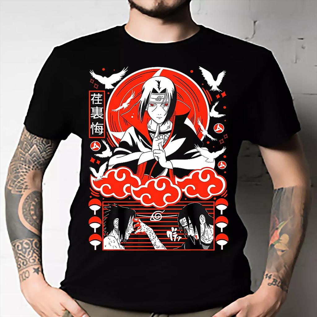 Summer Itachi Uchiha T-Shirt Naruto Shippuden Japanese Anime Manga Unisex Limited Edition