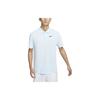 Court Dri-FIT Solid Casual Pullover Short Sleeve Polo Men Tops Light-Blue DH0858-476