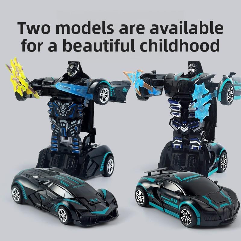 Childrens Inertia Transforming Car Toy With Onebutton Morphing For Boys And Developmental Play