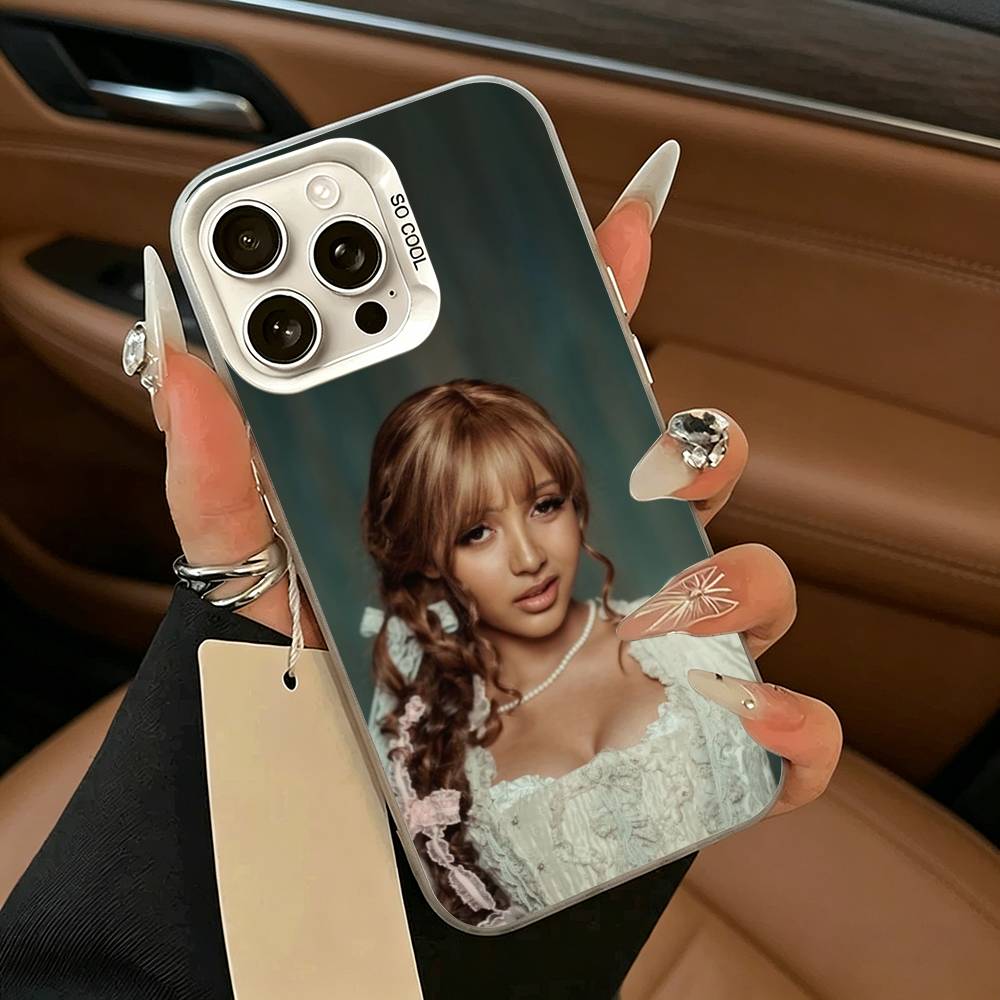 Уличный Микс Чехол PinkPantheress для iPhone 11 12 13 14 15 16 Pro Max Plus белый серебристый Чехол для Телефона