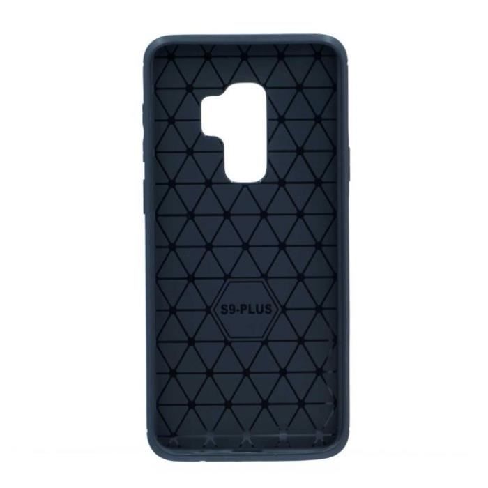 Case - Samsung - Galaxy S9 Plus - Flexible - Black - Brushed Carbon Fiber Effect