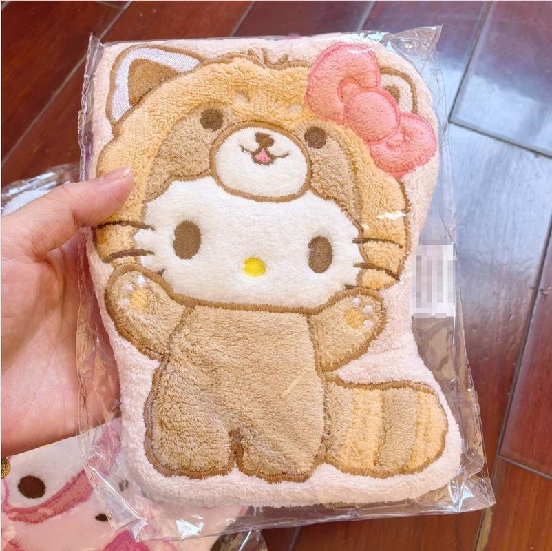 Ручное полотенце для рук Милый Kt My Melody Kuromi Впитывающее Не оставляет ворса Мягкое плюшевое полотенце для ванной кухни Дети Мультфильм