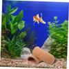 2-Piece Ceramic Fish and Shrimp Breeding Caves Aquarium Decor, Khaki Hiding Places for Cichlid, 4.92 x 2.55 x 1.57 Inches Underwater Landscape