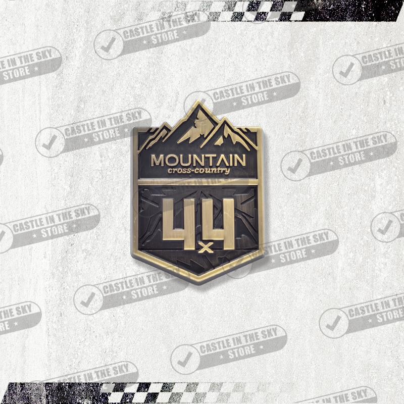 1Pc 3D Car Sticker 4x4 Mountain Front Grille Badge Metal Decal Emblem For Wrangler Grand Cherokee Compass Silverado Accessories