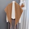 AIM Physical Wool Triangle Scarf, Women's Fringed Casual Loose Literary Scarf Shawl, Soft and Skin-friendly Scarf