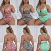 2024 Push Up Bikini High Waist Swimsuit Women Plus Size Ring Linked Swimwear Female Beachwear Summer Bathing Suit 4XL