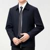 High-end Mulberry Silk Lapel Jacket for Men Spring and Autumn New Business Casual Middle-aged Dad Wear Thin Jacket Jacket