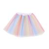 Girls Cheerleading Rainbow Tutu Skirt Child Dance Party Ballet Tulle Tutu Skirt 3 Layers Princess Birthday Party Gift 2-8 Years