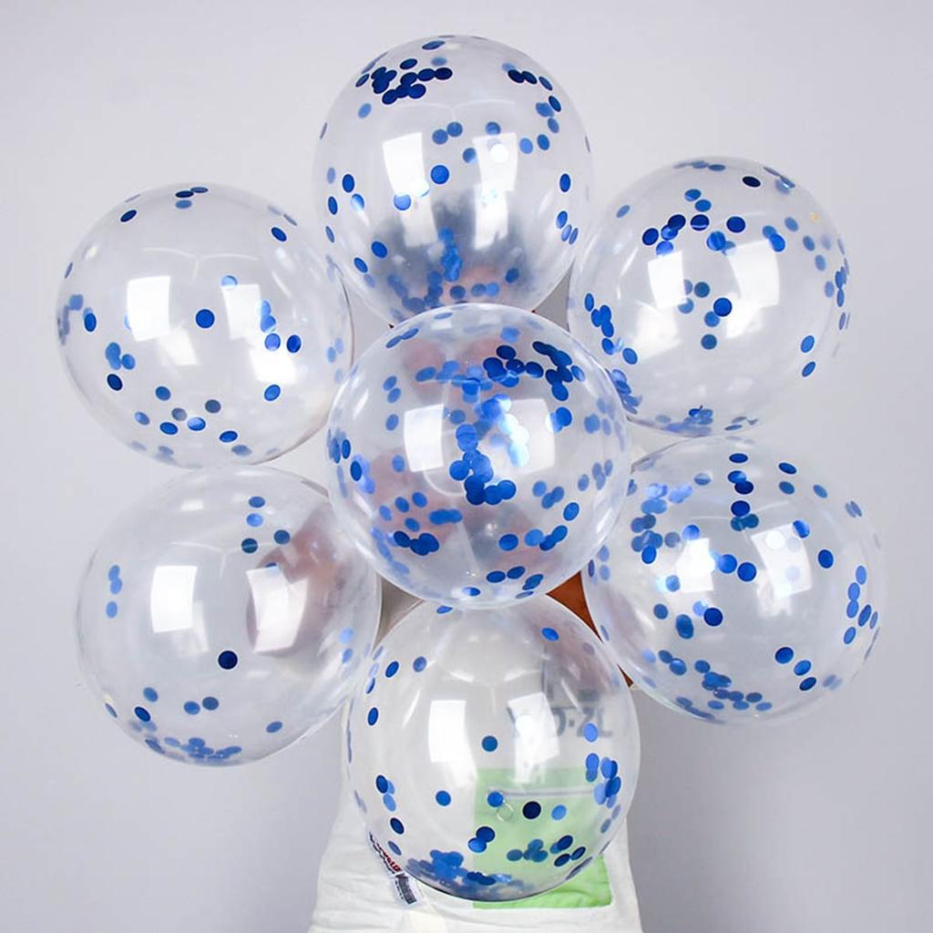 100 шт. 12-дюймовых прозрачных шаров с конфетти и пайетками, разноцветные фольгированные шары с пайетками, праздничные украшения для вечеринки, свадьбы, комнаты KTY