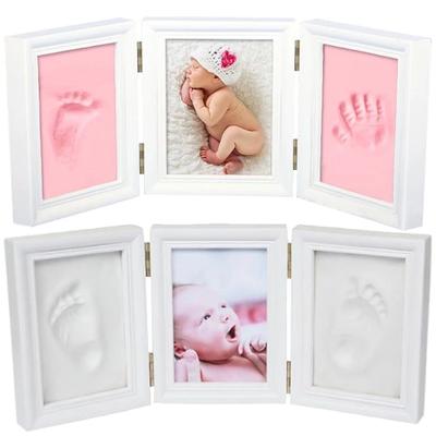 Рамка для фото новорожденных, детские формы, 3D DIY, мягкая глина, подушечка для чернил, отпечаток руки, детский изысканный сувенир, литье для дома