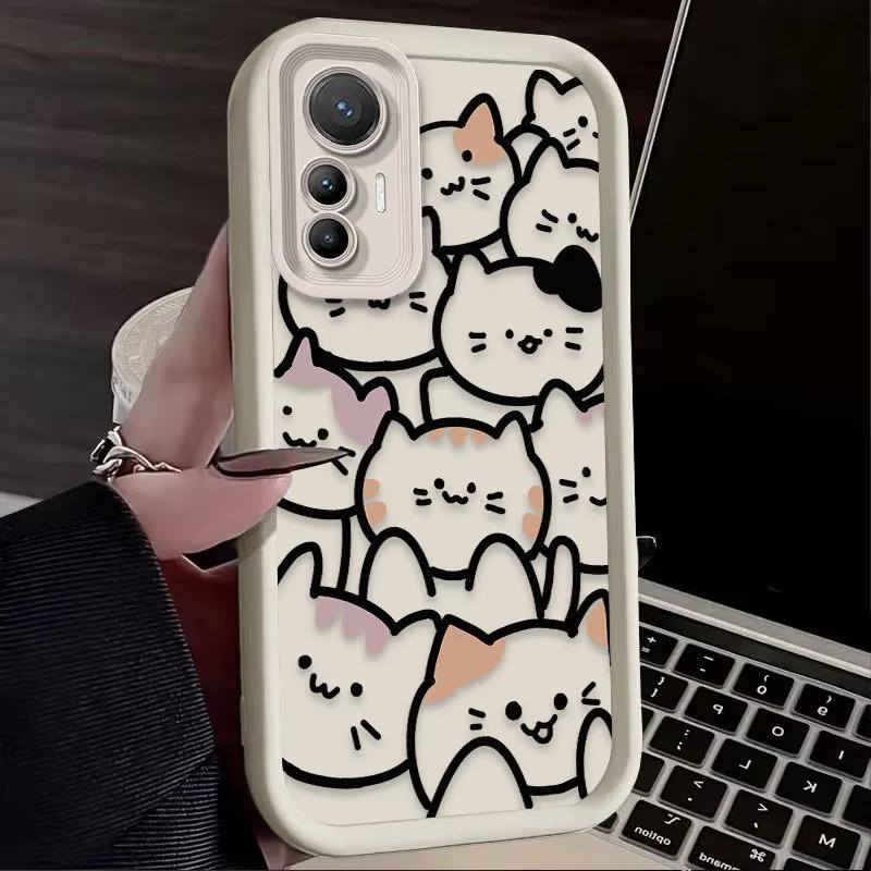 Чехол для телефона с рисунком милого кота из мультфильма для Xiaomi Mi Poco X6Pro X6 X7 X5 Pro Mi Poco F7 F6 F5 Pro Мягкий силиконовый чехол