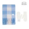 [SET] Fairy Cotton Check Scarf (Select 1 of 5) + Angora Fluffy Wool Gloves (Select 1 of 4)