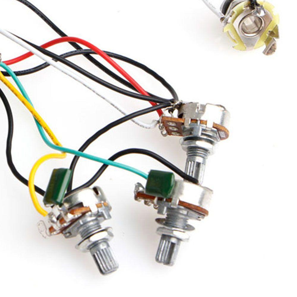 500K Pots Durable Wiring 5-Way Pickup Knobs Jacks Switches Switch Strat Stratocaster