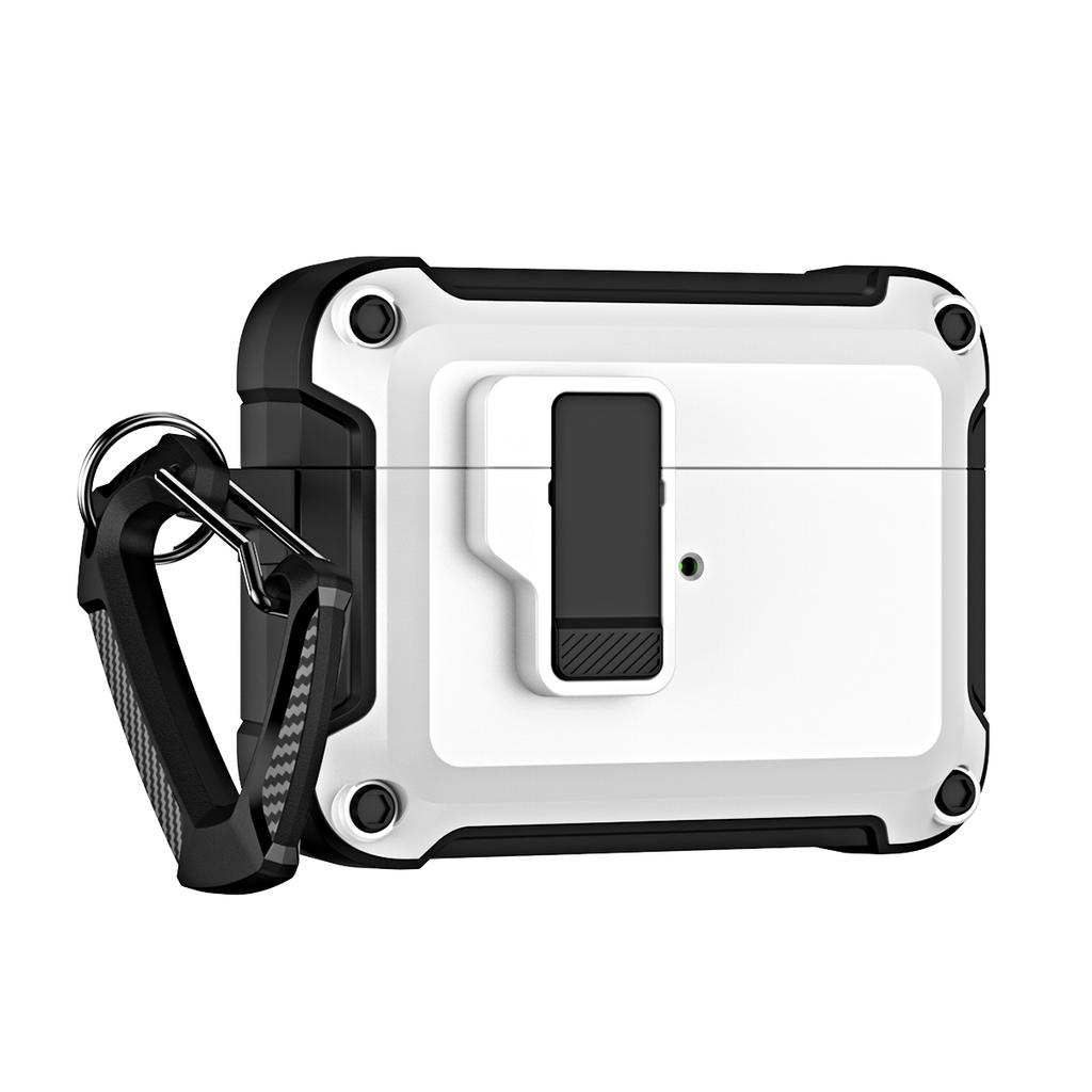 For AirPods Pro 2 Shockproof TPU+PC Case Bluetooth-compatible Earbuds Charging Case Cover with Buckle