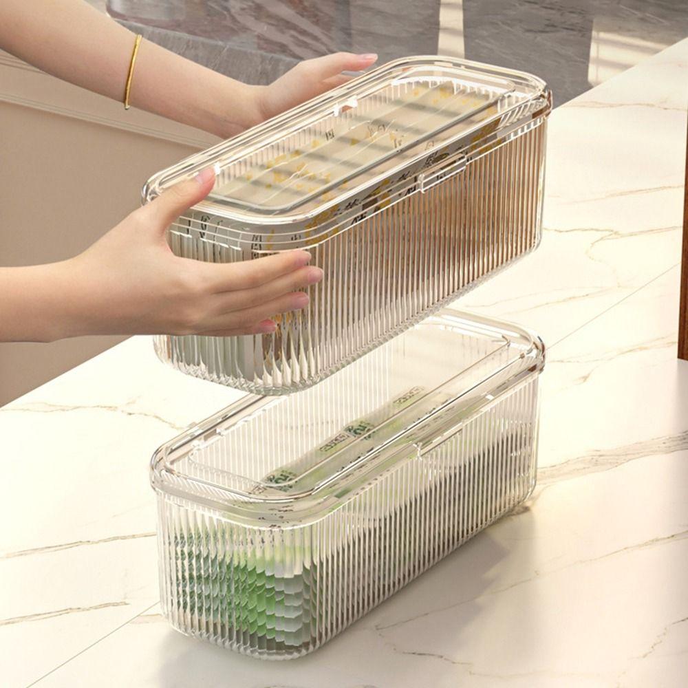 Acrylic Coffee Capsule Storage Box Flip Top Cosmetic Brush Organizer Tea Bag Storage Box for Home