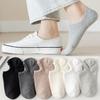 Women's Non-Slip Invisible Boat Socks - Spring/Autumn Style, Thin Solid Color, Shallow Mouth, No Heel.