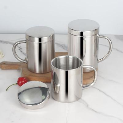 Кофейная кружка из нержавеющей стали с двойными стенками и крышкой, портативная чашка, дорожный стакан, кувшин, чашки для чая с молоком, офисные кружки для воды