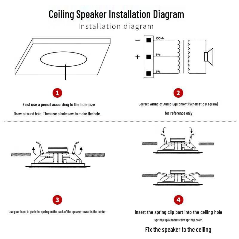 Newmine R16 Ceiling PA System (1 Amp, 6 Speakers) (CN version)