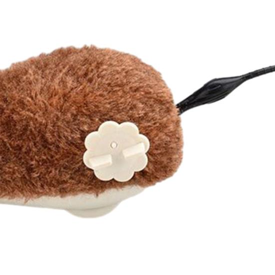 Cat Toy Realistic Mouse Shape Entertaining Toy Boredom Relief Interactive Clockwork Cat Plush Toy Pet Supplies