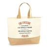Sac cabas - PLANETEE - Une Christine aussi géniale oublier - Jute imprimé France - Grande contenance - Anses solides