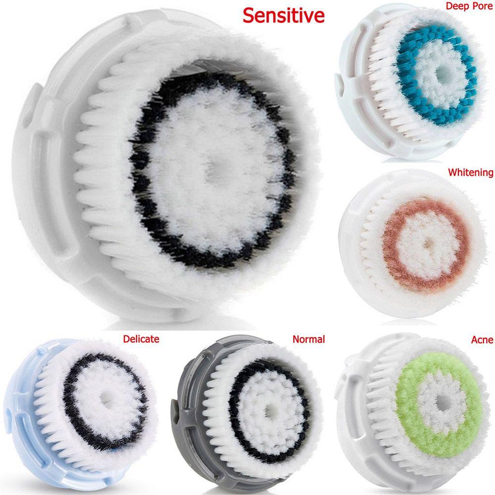 Обычная Чистка Отбеливание Акне Сменная Головка Ультразвуковая Звуковая Очищающая Щетка Очищающие Средства для Лица