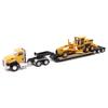 Diecast Master Caterpillar CAT CT660 Day Cab Trailer CAT 163H Motor Grader Included 1/87 w/Lowboy &